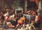 BASSANO, Leandro The poor Lazarus and the rich Prasser china oil painting reproduction